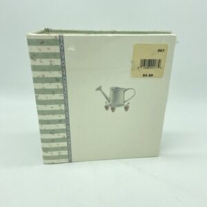 Pfaltzgraff Naturewood Burnes Photo Album 4" x 6" Floral Striped Cottagecore 200